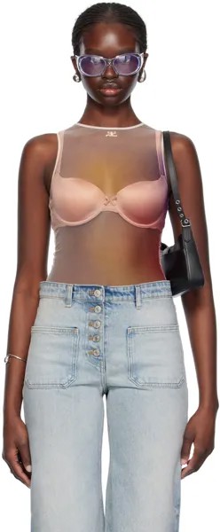 Бежевое боди Aura Courreges