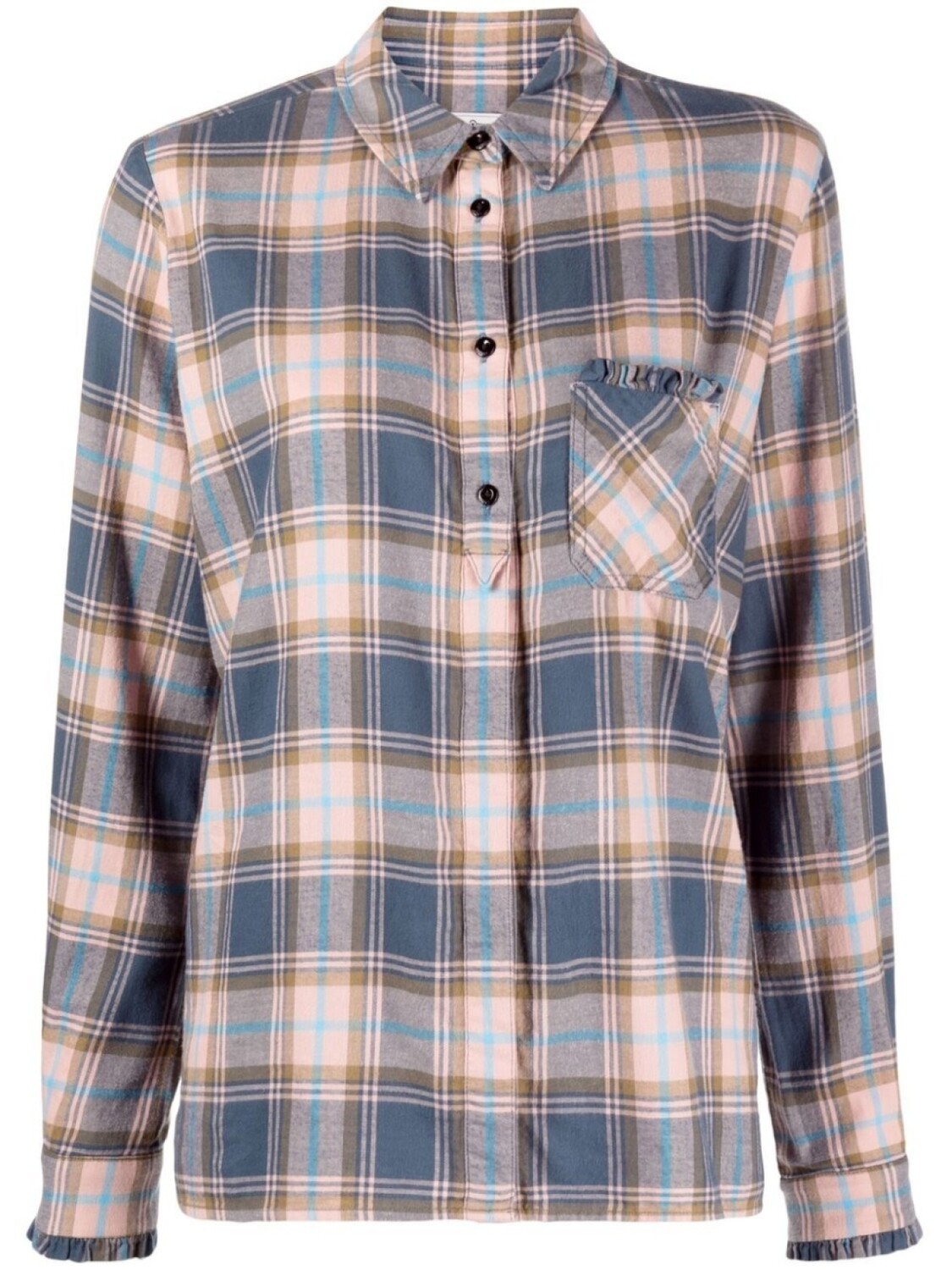 Woolrich клетчатая рубашка с длинными рукавами, розовый