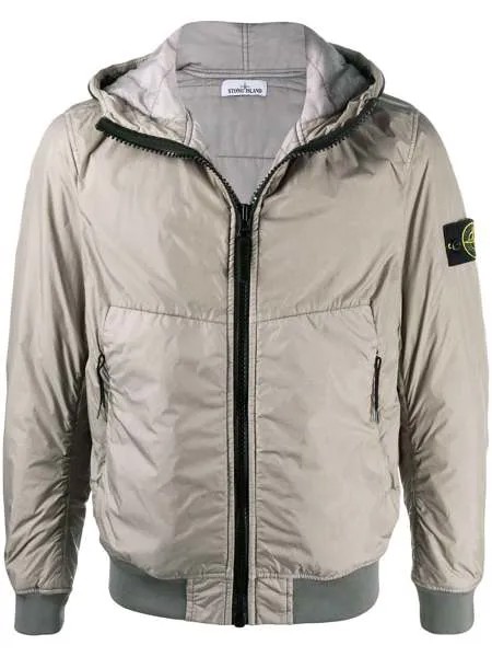 Stone Island бомбер с капюшоном