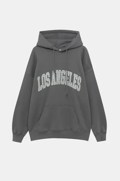 Худи женское Pull&Bear PUL550682770 серое M. Доставка из-за рубежа.