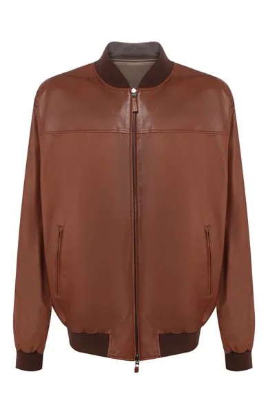 Кожаный бомбер Brioni