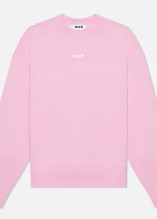 Женская толстовка MSGM Micrologo, цвет розовый, размер XS