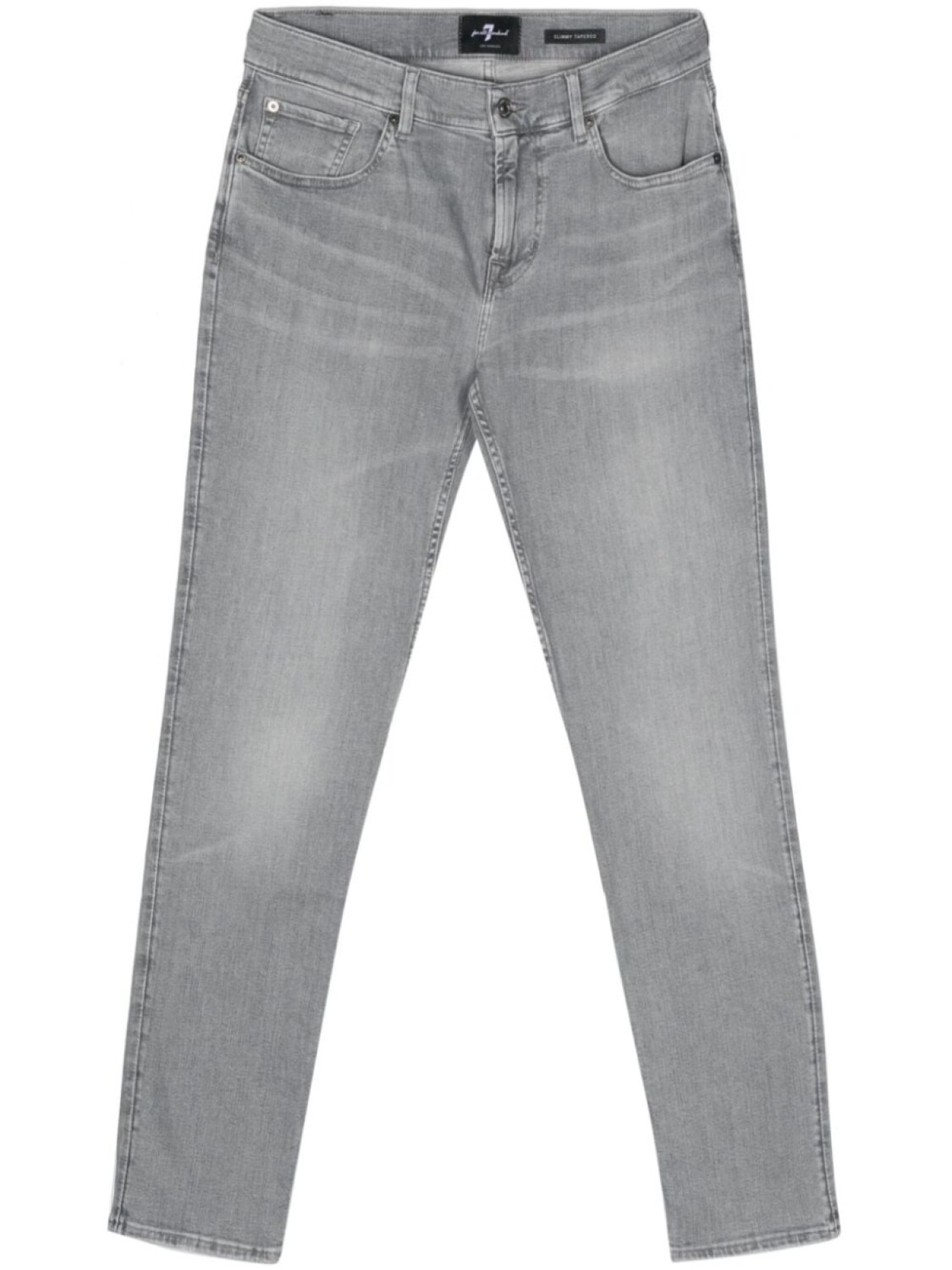 7 For All Mankind узкие джинсы средней посадки, серый