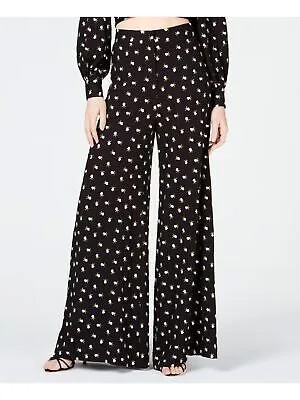 JILL STUART Женские черные расклешенные брюки с цветочной вышивкой Размер: 2