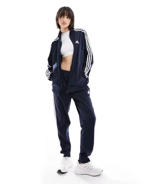 Темно-синий спортивный костюм с тремя полосками adidas Training adidas performance