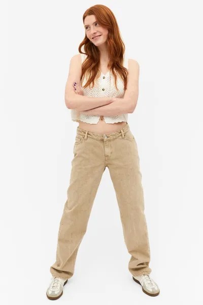 Джинсы женские Monki 1157206004 бежевые 27/32 (доставка из-за рубежа)