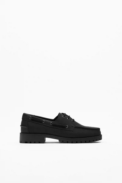 Топсайдеры мужские ZARA 12506020 черные 41 RU (доставка из-за рубежа)