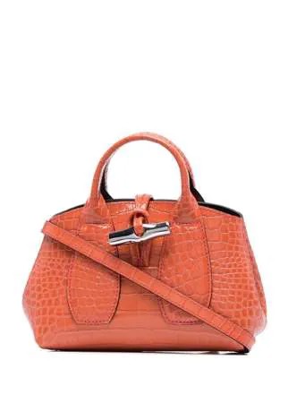 Longchamp маленькая сумка-тоут Roseau с тиснением под крокодила
