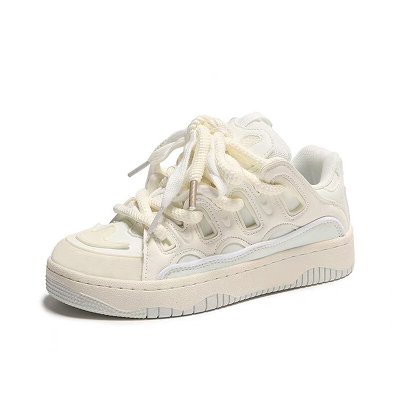 Кроссовки CHERRY&KALIKA Skateboarding Shoes Women's Low-top, бежевый/черный