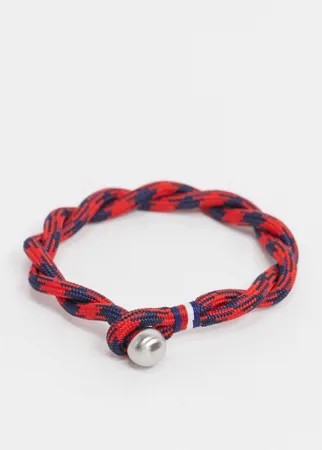 Красно-синий плетеный браслет Tommy Hilfiger-Красный