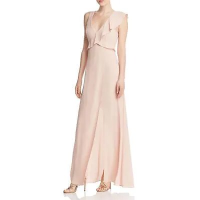 BCBGMAXAZRIA Женское бежевое вечернее платье с рюшами 10 BHFO 6985