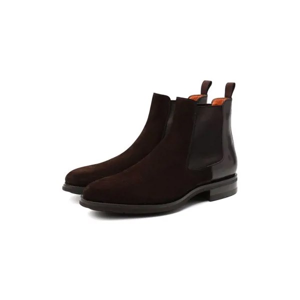 Замшевые челси Santoni