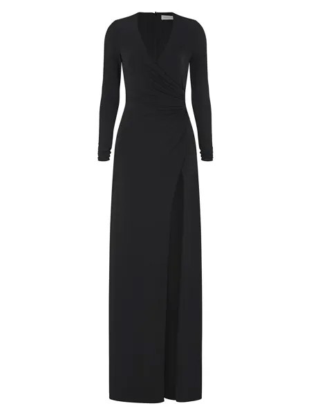 Сиднейское платье из джерси с рюшами Halston, черный
