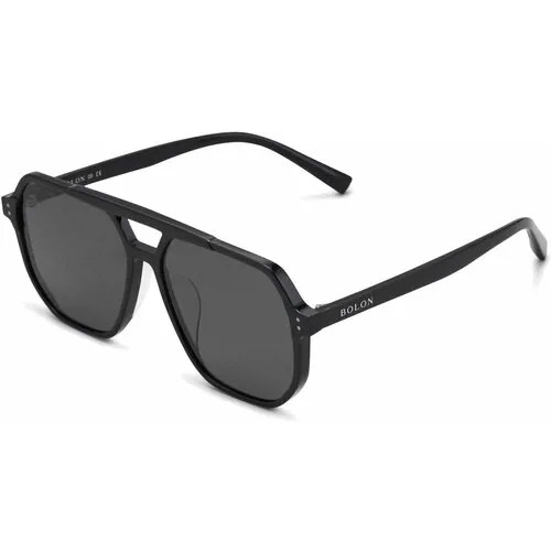 Солнцезащитные очки BOLON, авиаторы, оправа: пластик, с защитой от УФ, поляризационные, для мужчин, черный