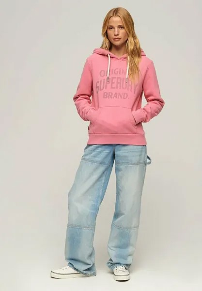 Худи Superdry Archive Script Graphic, сахарно-розовый