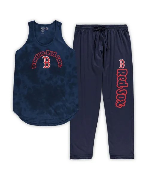 Женский темно-синий комплект из майки и брюк из джерси Boston Red Sox размера плюс Concepts Sport, темно-синий