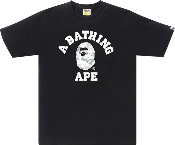 Футболка BAPE Space Camo College T-Shirt 'Black', черный