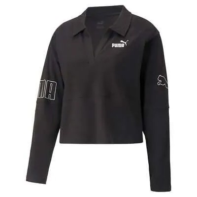 Рубашка поло с длинным рукавом Puma Power Colorblock женская черная повседневная 67405501