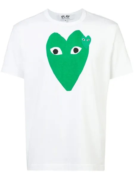Comme Des Garçons Play футболка с принтом логотипа, белый