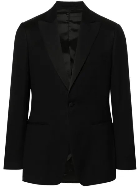 Lardini однобортный пиджак из смесовой шерсти, черный