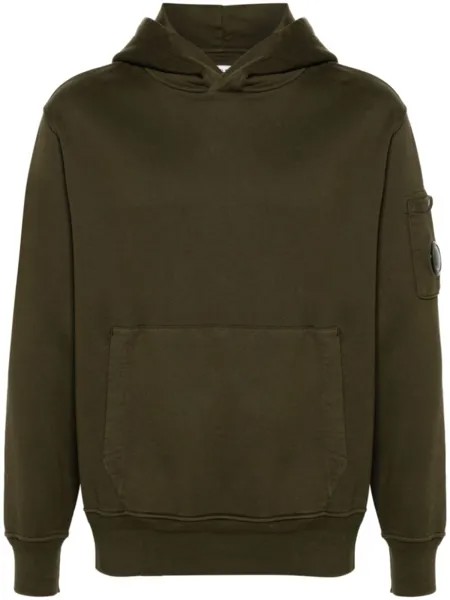 C.P. Company худи Diagonal Fleece, зеленый