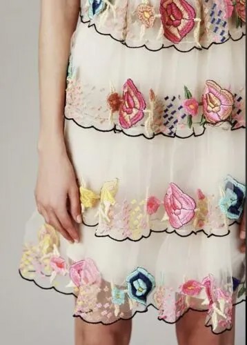 Уникальное милое платье в стиле каваи Rare Free People с вышивкой роз Rambling 0 $350