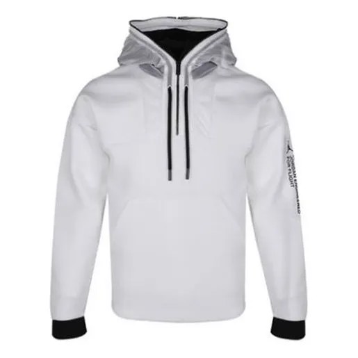 Толстовка Air Jordan Half Zipper Sports Pullover White, белый