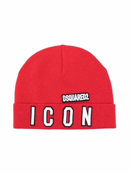 Dsquared2 Kids шапка бини с вышитым логотипом