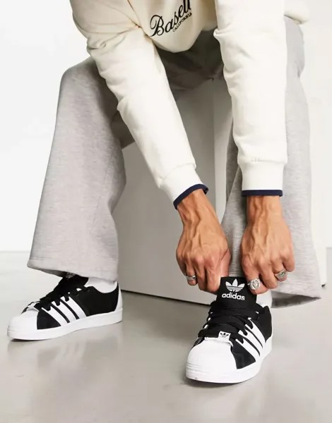 Черные кроссовки adidas Originals Superstar Supermodified