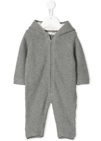 Stella McCartney Kids фактурный комбинезон на молнии с капюшоном