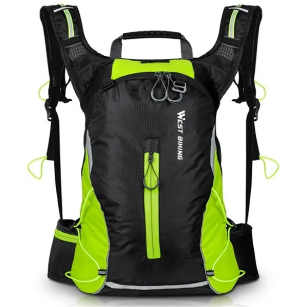 Рюкзак унисекс Grand Price Bag WB черный с зеленым, 48x32x11 см