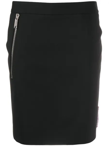 Dsquared2 юбка узкого кроя с логотипом, черный