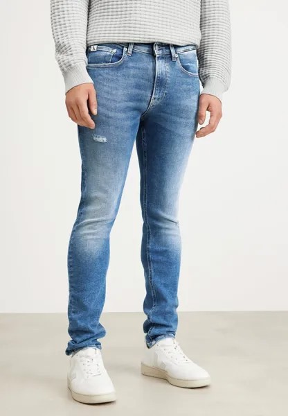 Джинсы скинни Calvin Klein Jeans, синий деним