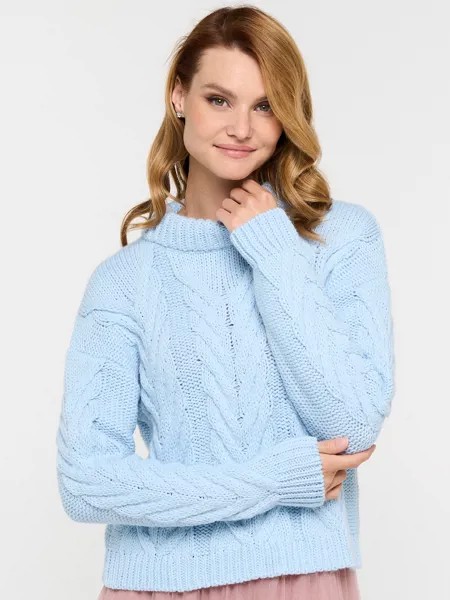 Джемпер женский BE YOU BY222-40091 голубой 48 RU