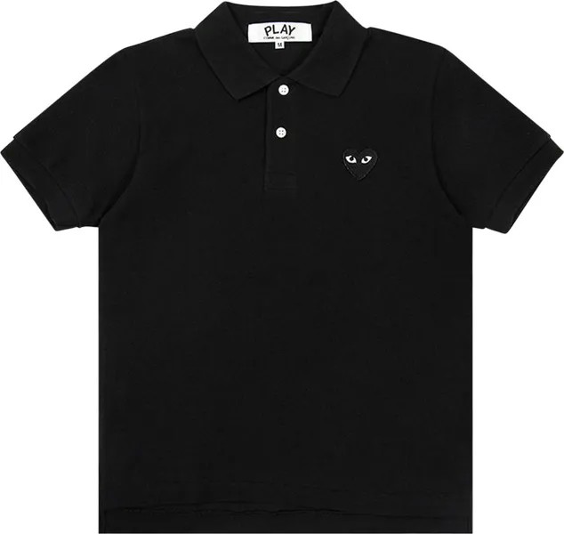 Рубашка Comme des Garçons PLAY Black Emblem Polo Shirt 'Black', черный