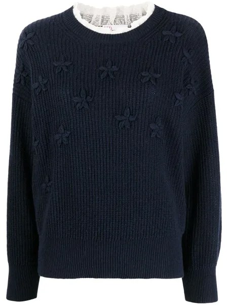 RED Valentino джемпер с кружевным воротником