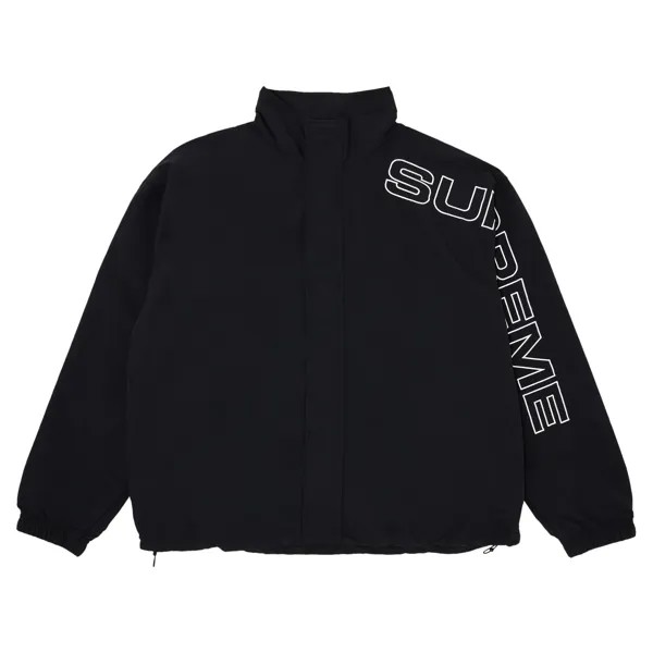 Спортивная куртка с вышивкой Supreme Spellout, цвет Черный