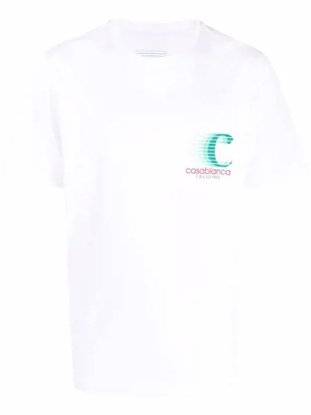Casablanca футболка Grand Prix с логотипом