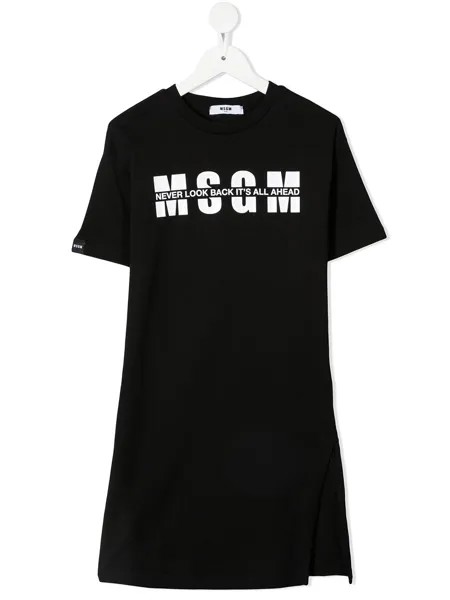 MSGM Kids платье-футболка с логотипом