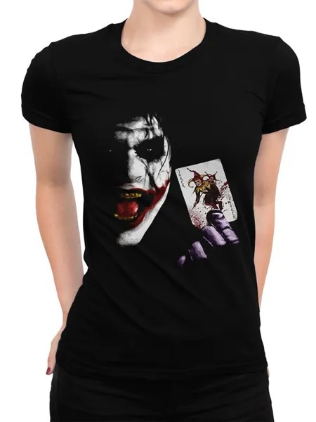 Футболка женская Design Heroes Джокер - Темный Рыцарь 657-joker-1 черная 2XL