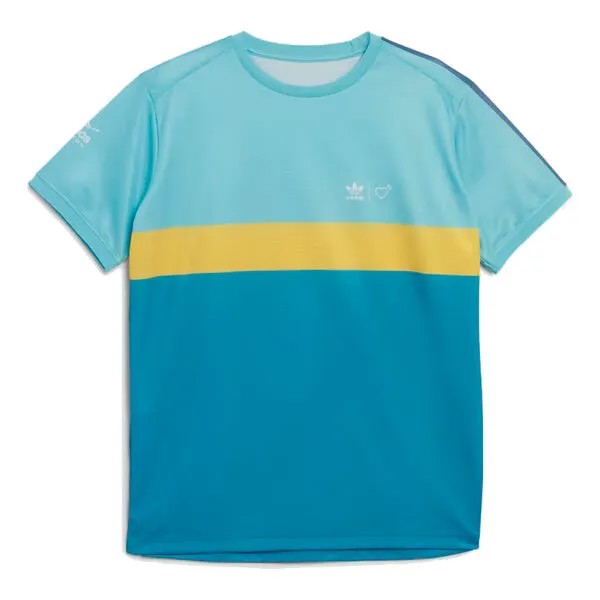 Футболка с рисунком, созданным человеком Adidas, синий