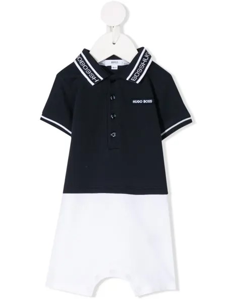 BOSS Kidswear рубашка-поло с короткими рукавами и вышитым логотипом