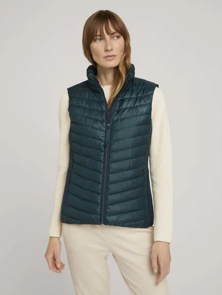 Утепленный жилет женский TOM TAILOR 1026518 зеленый M