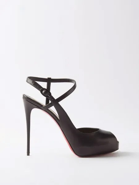 Jenlove alta 120 кожаные туфли на платформе Christian Louboutin, черный