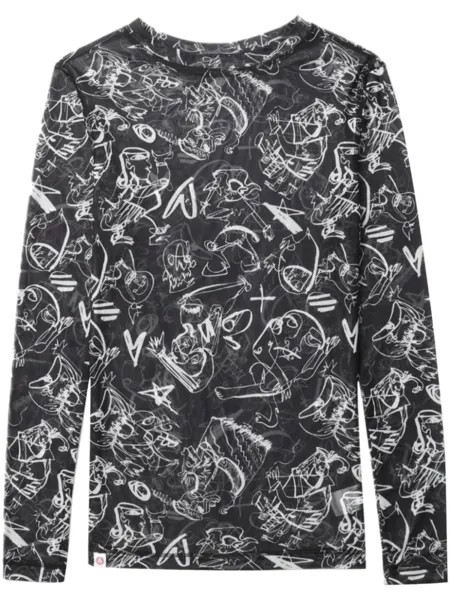 Charles Jeffrey Loverboy футболка с длинными рукавами и принтом, черный