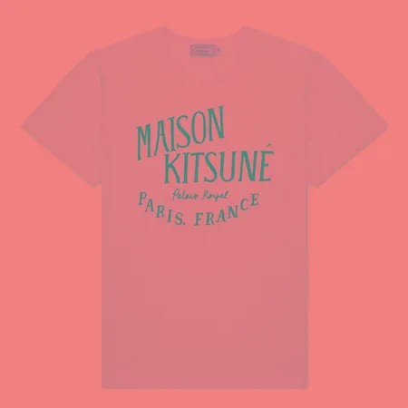 Мужская футболка Maison Kitsune Palais Royal Classic, цвет бежевый, размер XL