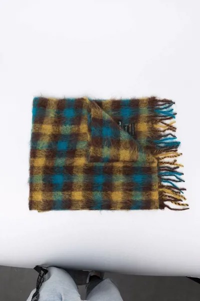Andersson Bell gingham-check fringed scarf