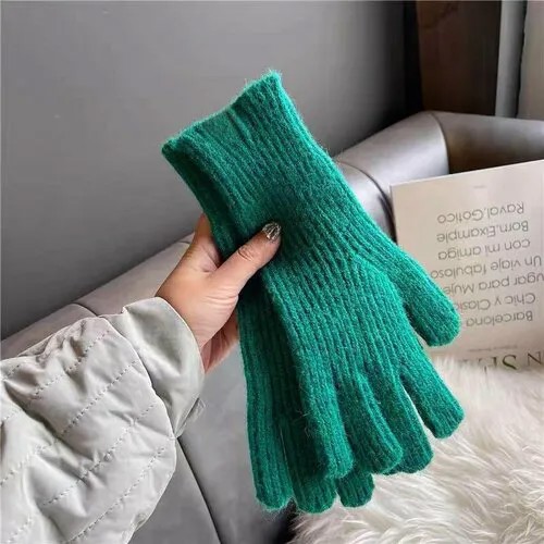 Перчатки , демисезон/зима, размер универсальный, зеленый