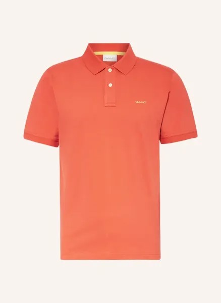 Рубашка-поло из пике Gant, оранжевый
