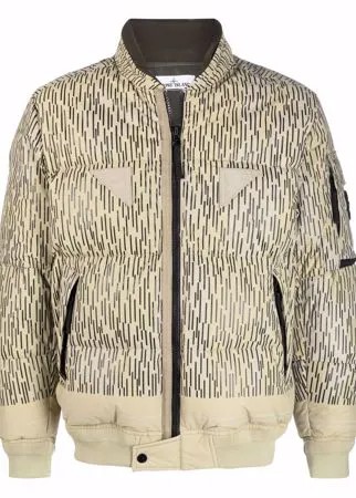 Stone Island светоотражающий бомбер Rain Camo